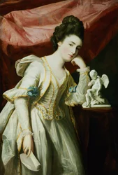 Ritratto di una signora con una statuetta di Cupido